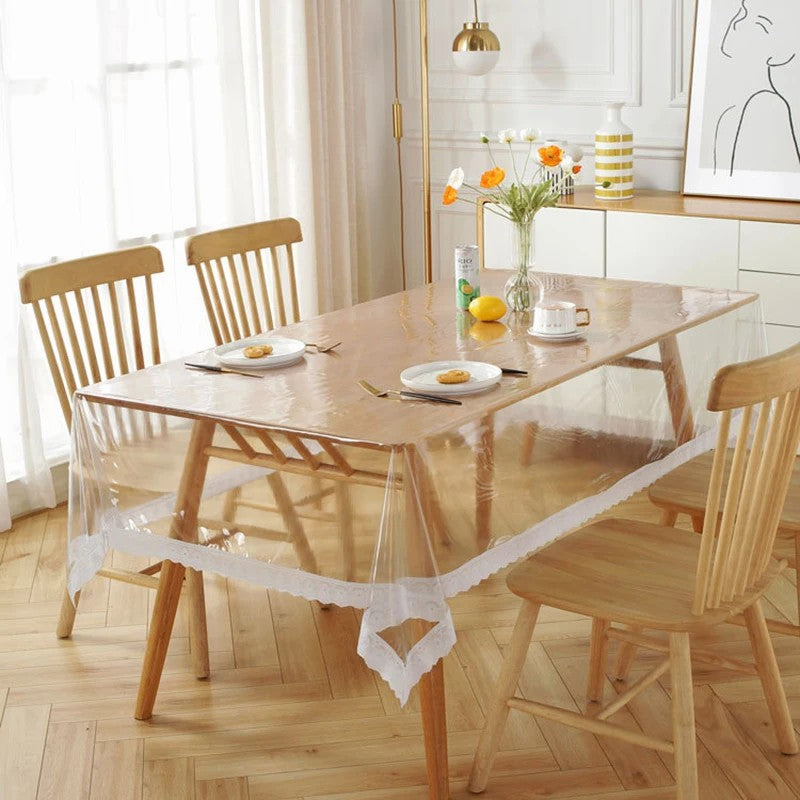 150x305cm Tabletop Cover Clear PVC Waterproof Oil-proof Square Tablecloth 150x305cm Tabletop Cover Clear PVC Waterproof Oil-proof Square Tablecloth